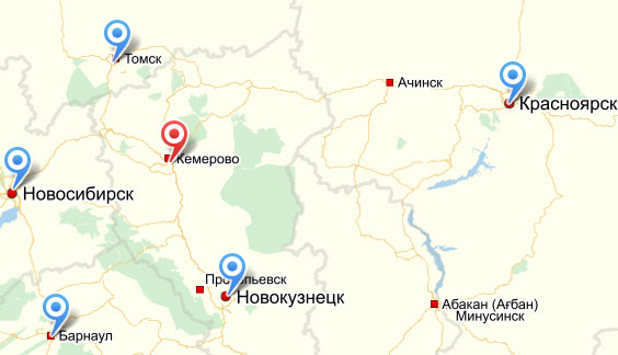 Филиалы ТурбоОСТ в Сибири